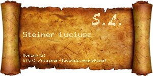 Steiner Luciusz névjegykártya